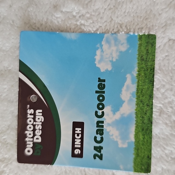 NWT Outdoors By Design 24 Can Cooler Bag Adjustable Strap 9 Inch Green & Orange - Picture 9 of 12